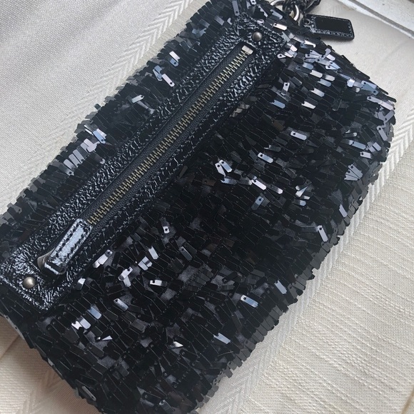 Coach Rectangular Dangling Sequin Clutch - Picture 3 of 8